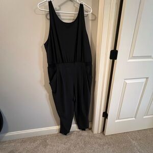 All in Motion Black Sleeveless Jumpsuit Relaxed Fit